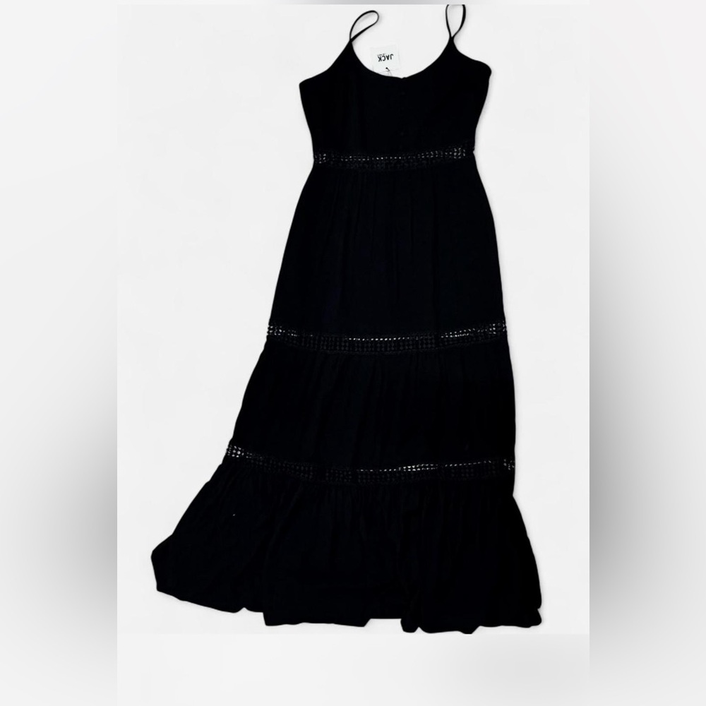 Jack by BB Dakota Black Tiered Strapless Gown